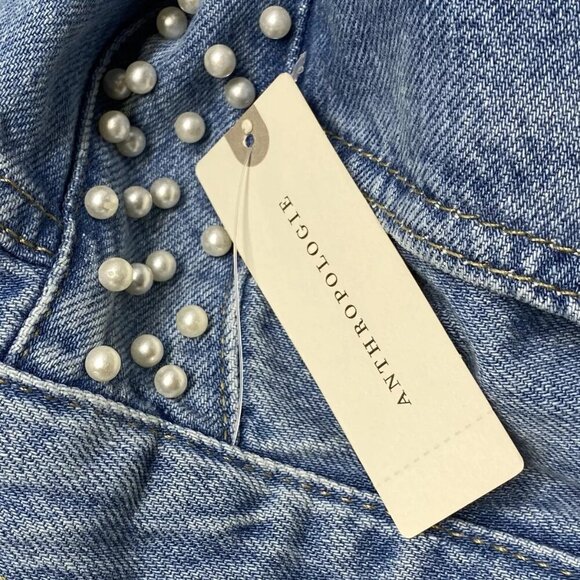 NEW  FRAME  Daylight Pearl Blue Size 28 Atelier Le Jane Cropped Straight Leg - Picture 2 of 12